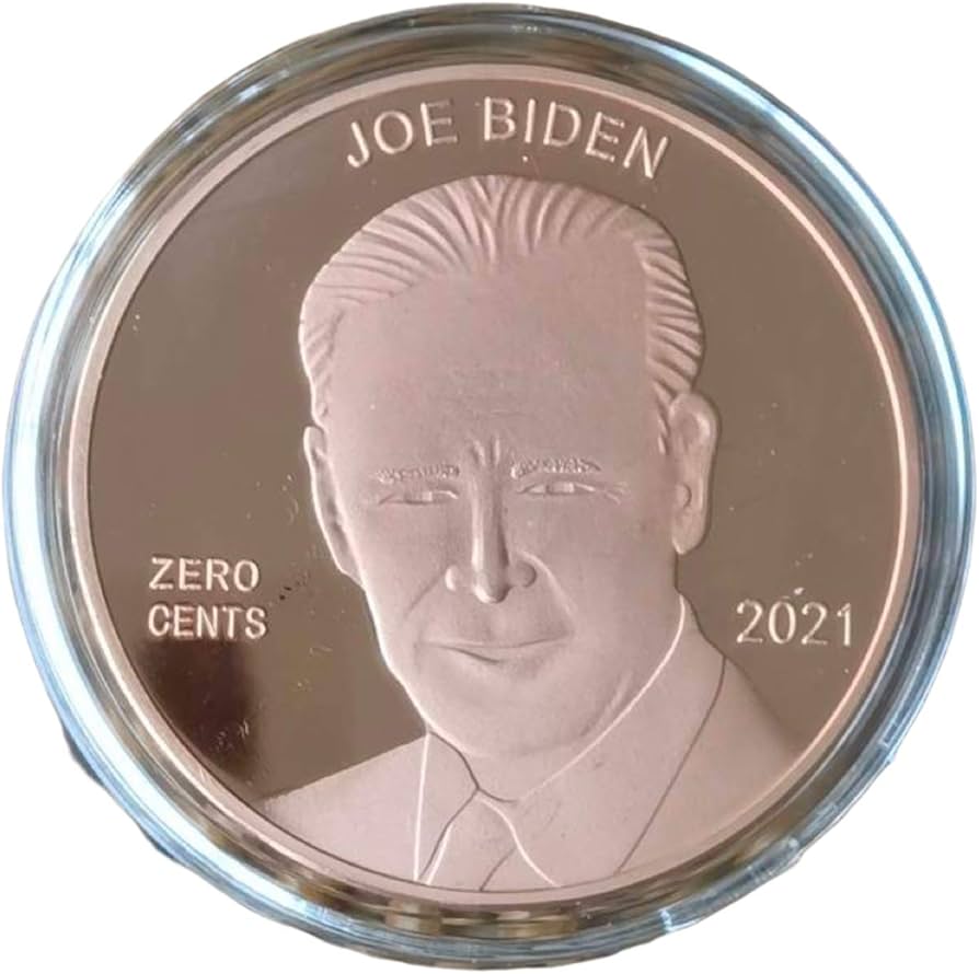 Joe Biden Zero Cents Novelty Penny Coin 40mm x 3mm MAGA – official-republican-store