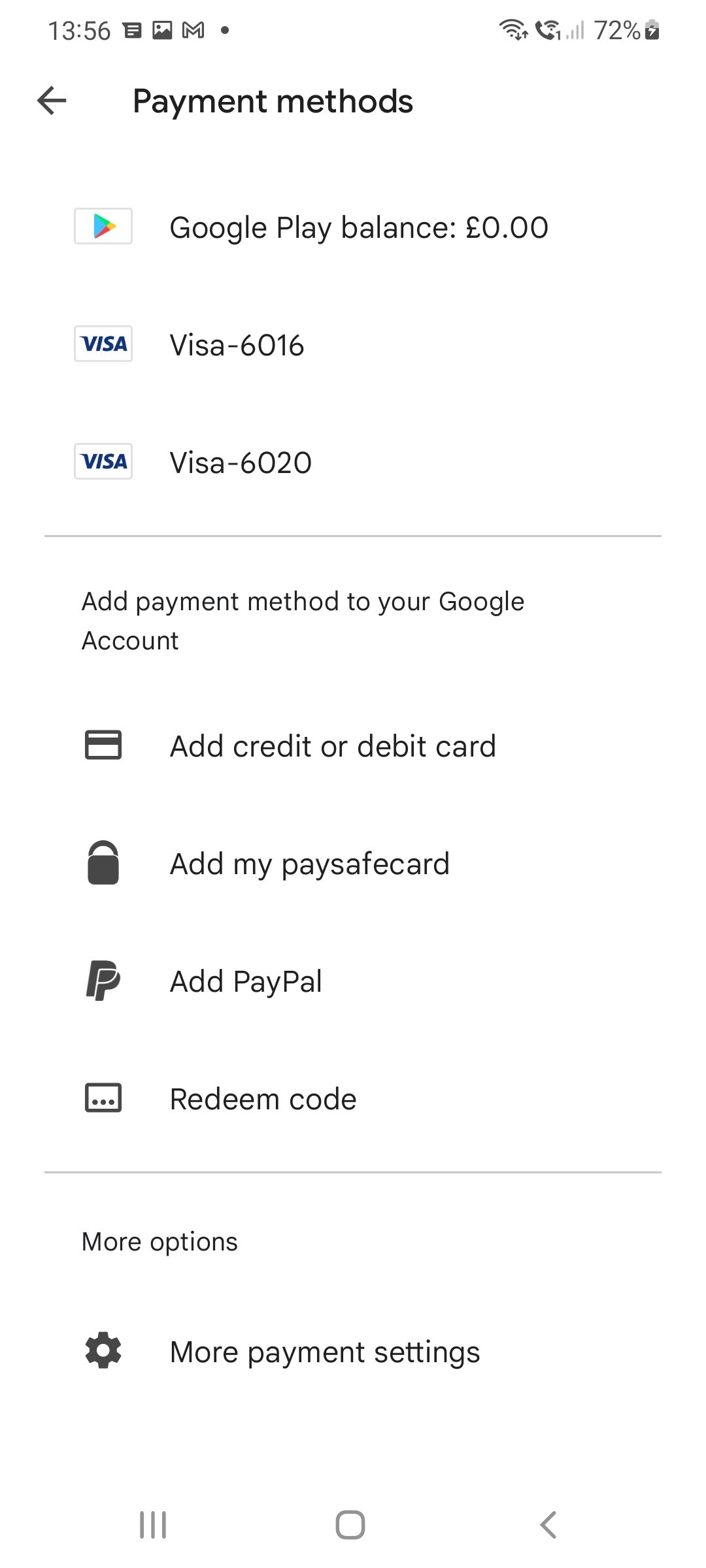 Google Play gift code