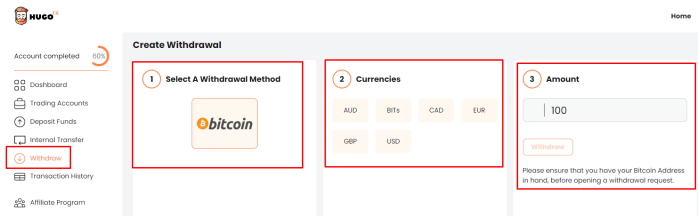 Hugo's Way Funding Methods - Credit Cards, Bitcoin and Wire.