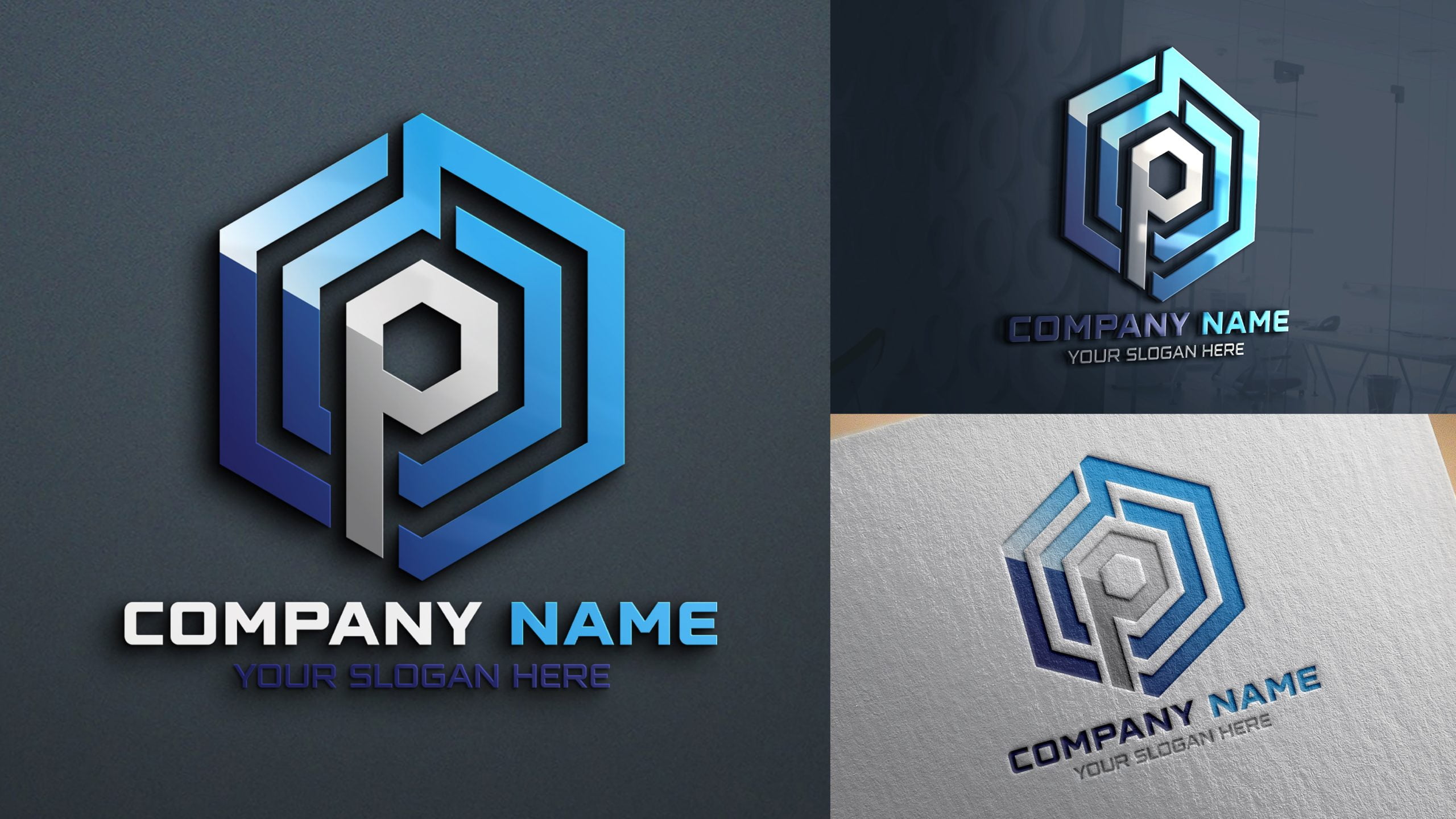 Letter P Crypto Coin Blockchain Logo Design – GraphicsFamily