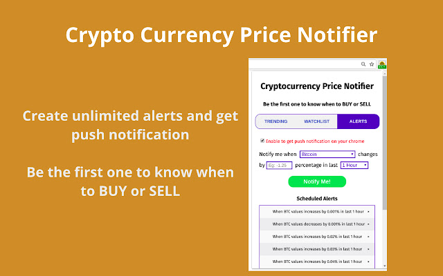 Bitcoin + Crypto Price Alert - Cryptocurrency Alerting