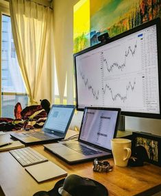 Trading room ideas | office setup, desk setup, trading desk