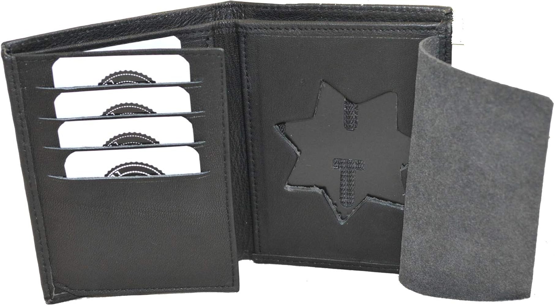 Badge Wallets for Law Enforcement, Police , FBI Handmade in the USA – Bull Sheath Leather