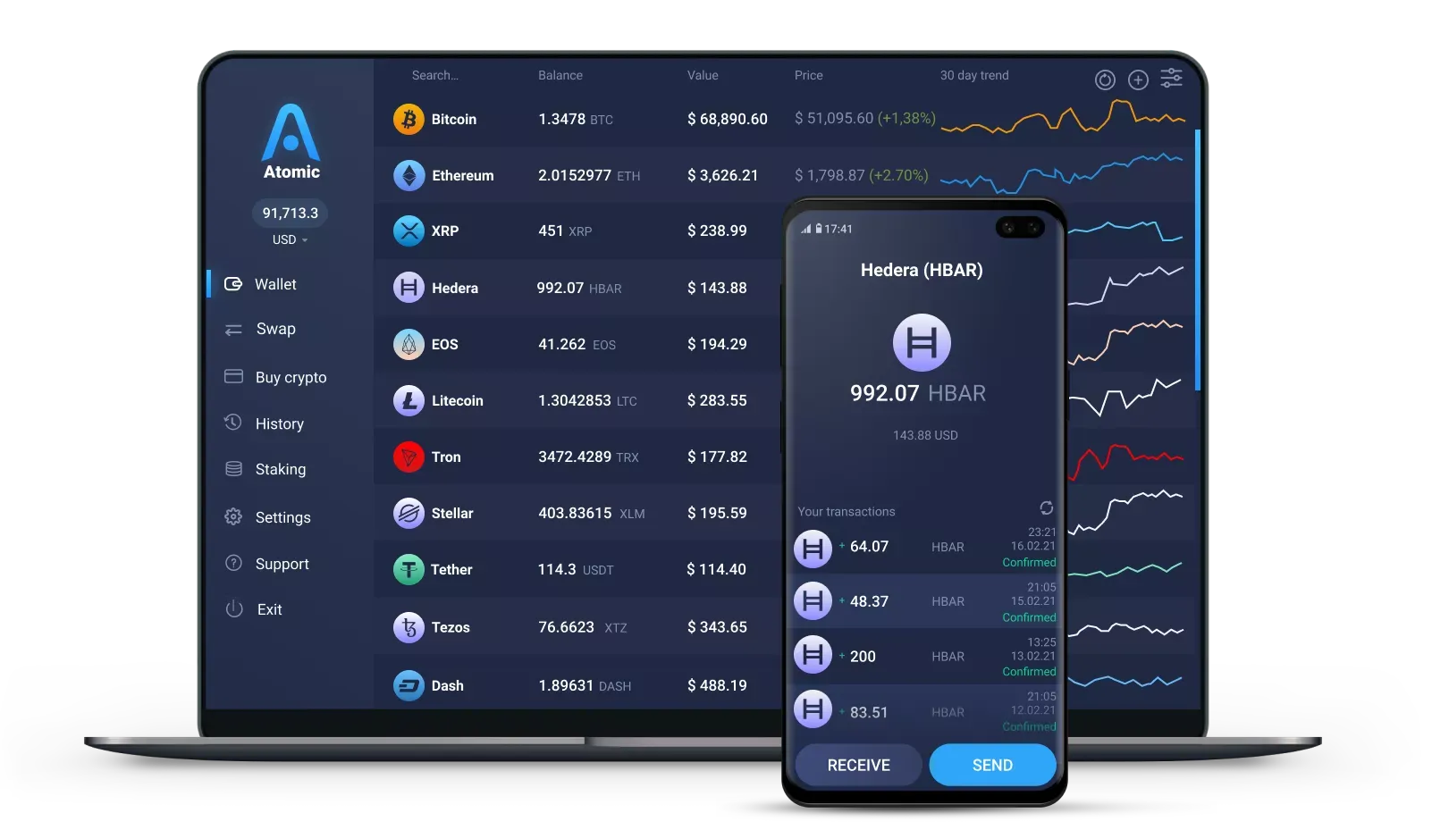 HBAR crypto wallet