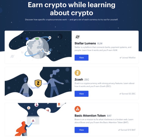 Coinbase Earn Launched: ‘Earn Cryptocurrencies, While Learning About Them’