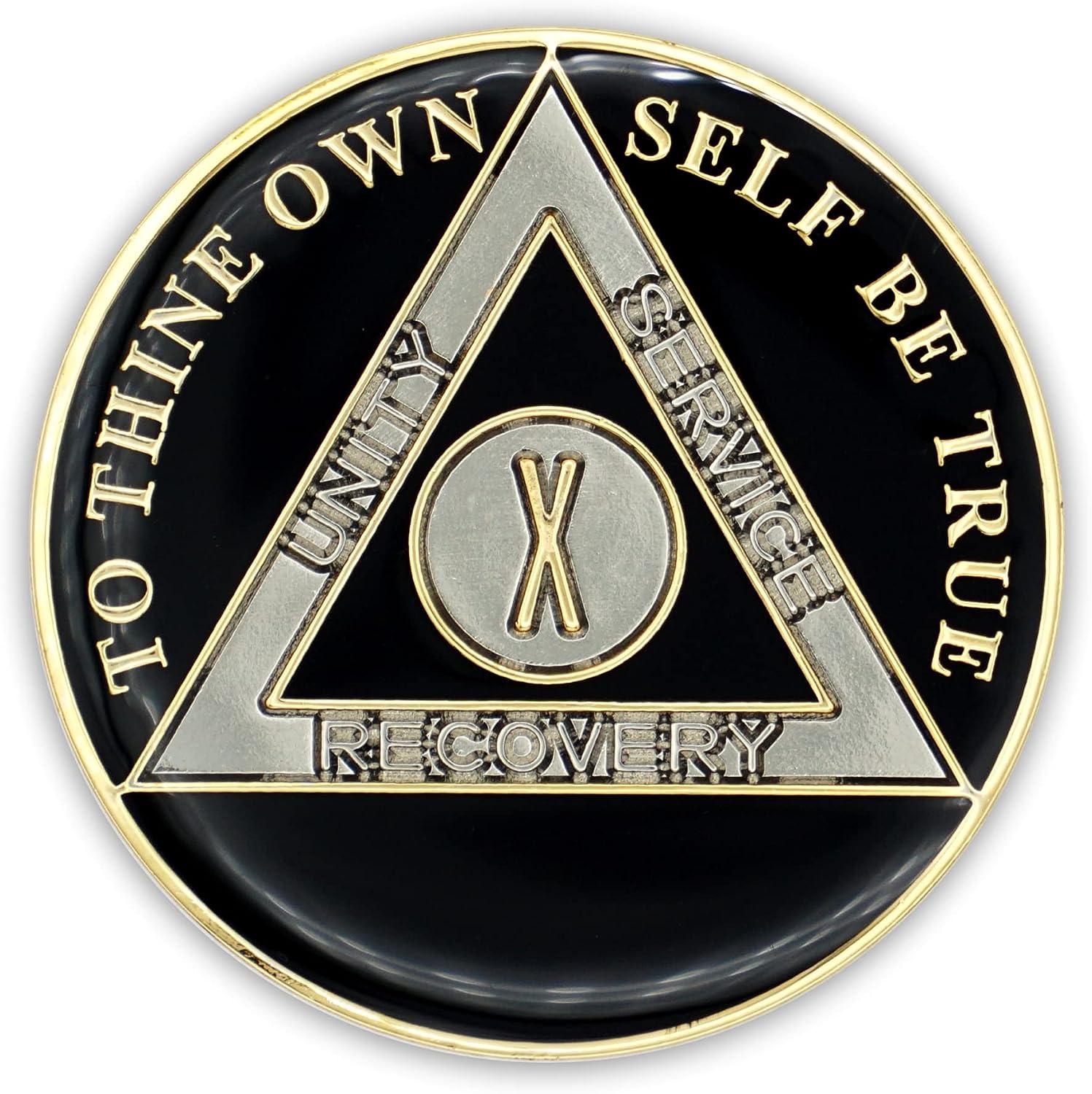 AA Recovery Medallion - Bill & Bob Blue - Gift of Recovery