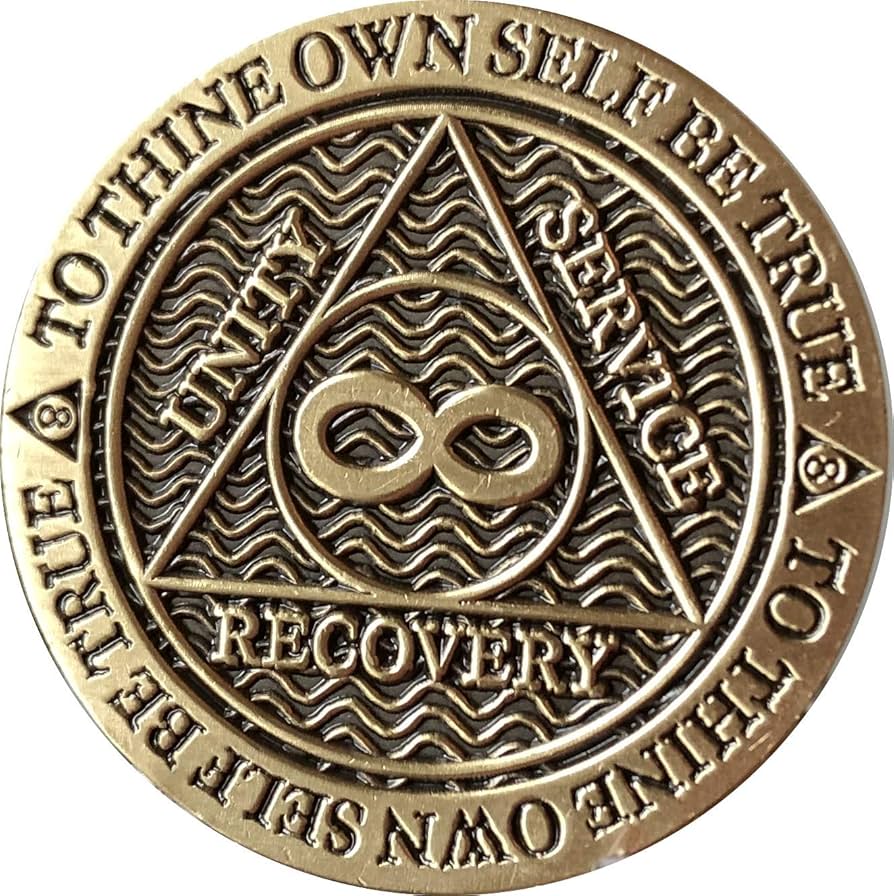 Infinity Eternal AA Medallion Reflex Blue Sobriety Chip Coin – RecoveryChip