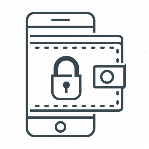 Wallet Icon Locked Unlocked Stock Vector | Adobe Stock