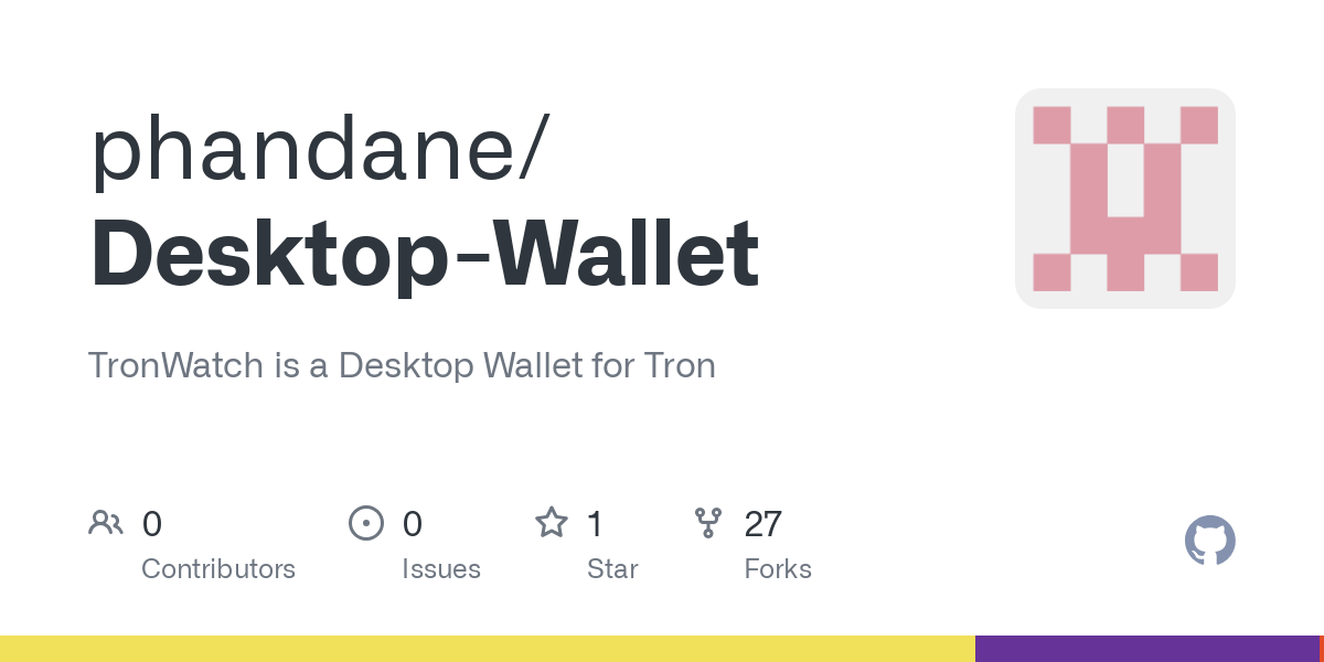 GitHub - phandane/Desktop-Wallet: TronWatch is a Desktop Wallet for Tron