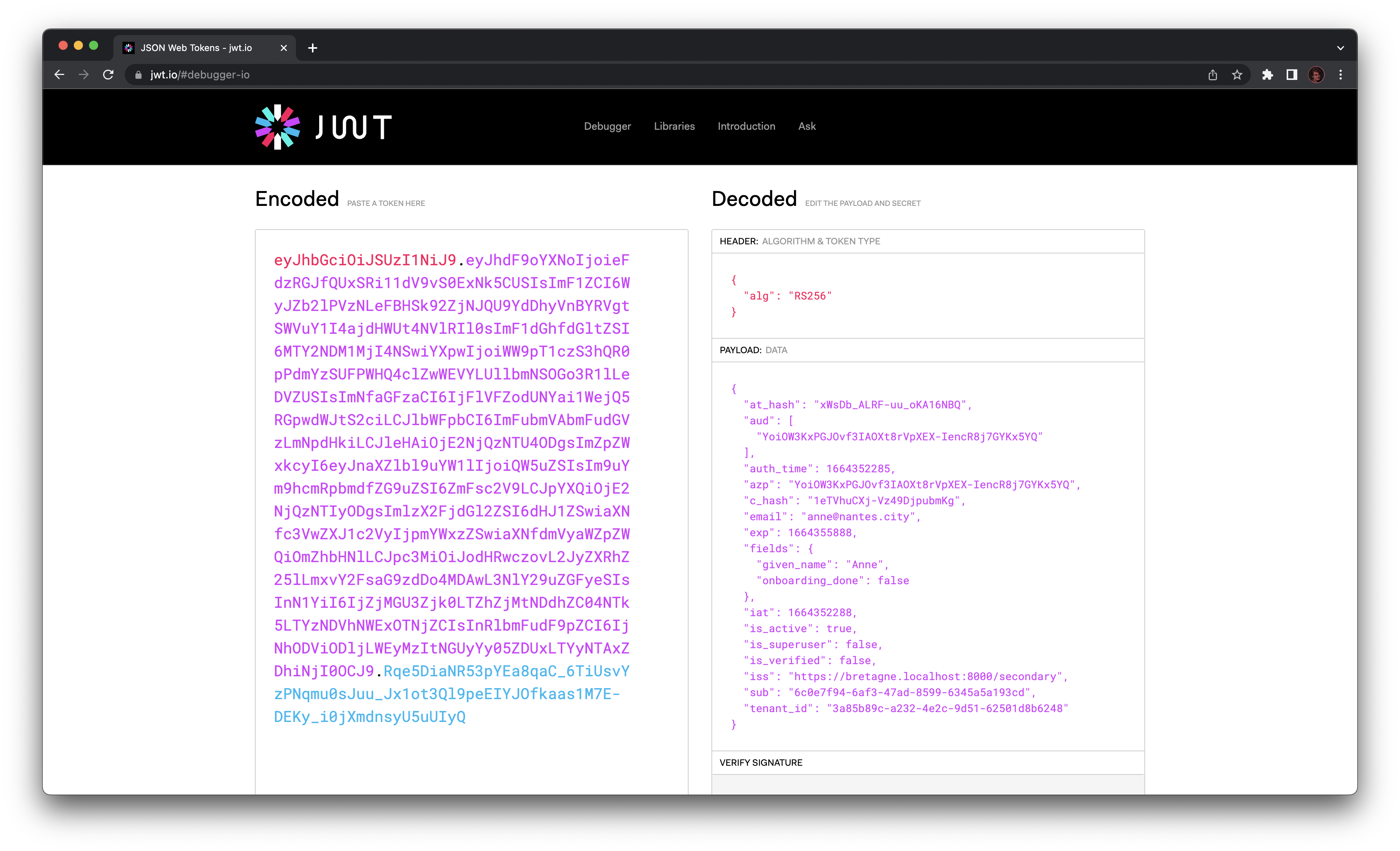 ID Token Structure