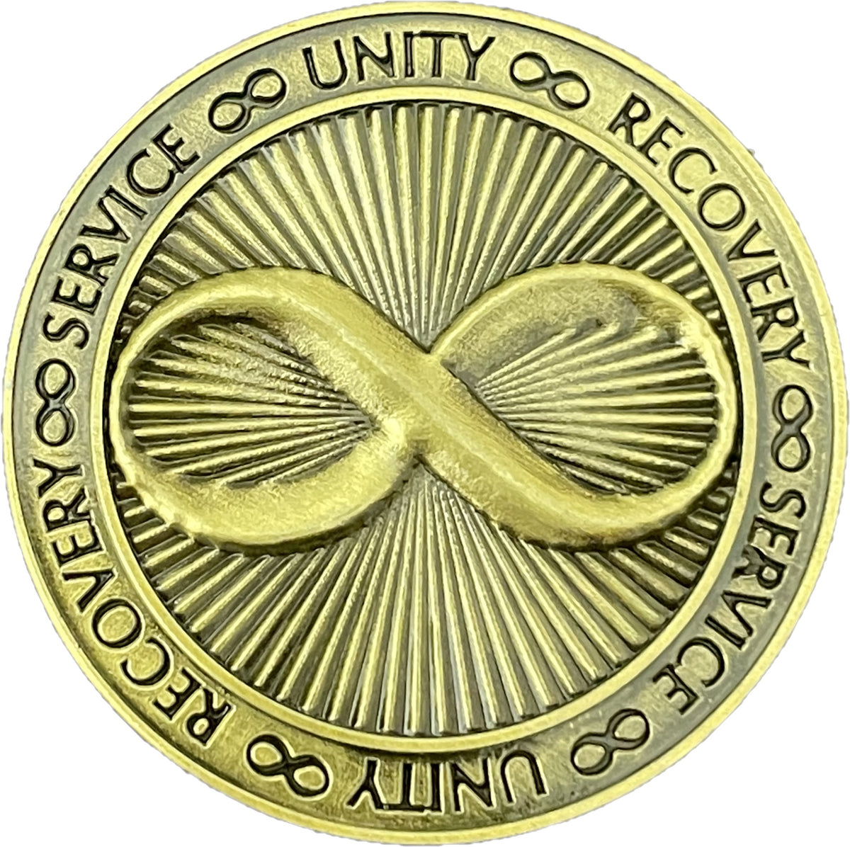 Silver & Gold AA Coin yrs Sobriety Chip — MY RECOVERY STORE