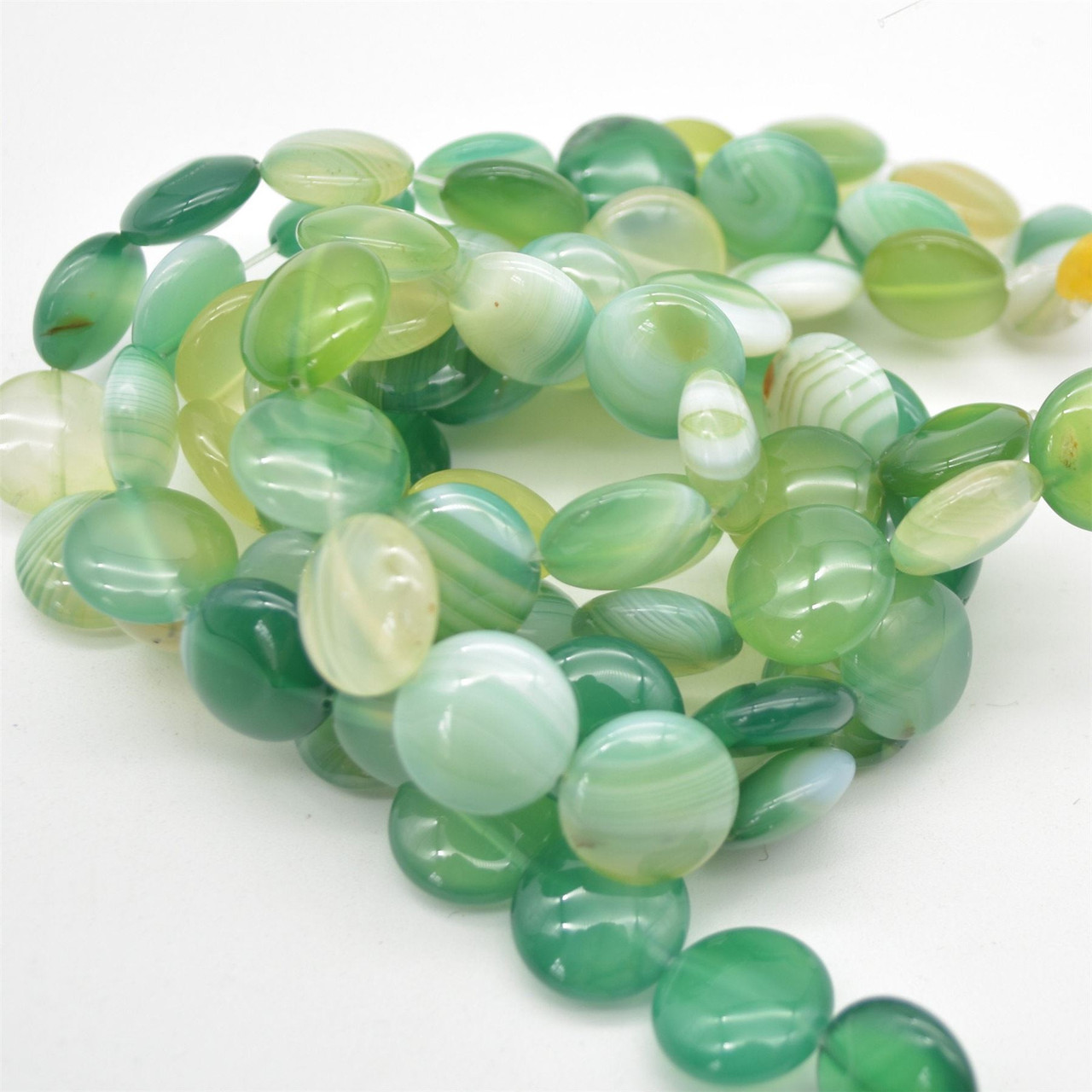 Agate Beads - Clover Coin | By Janine Jewellery