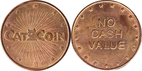 Elongated coins - ) SPANJE TOKEN CATCOIN NO CASH VALUE