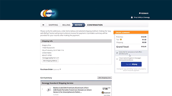 Using Bitpay on Newegg - Newegg Knowledge Base