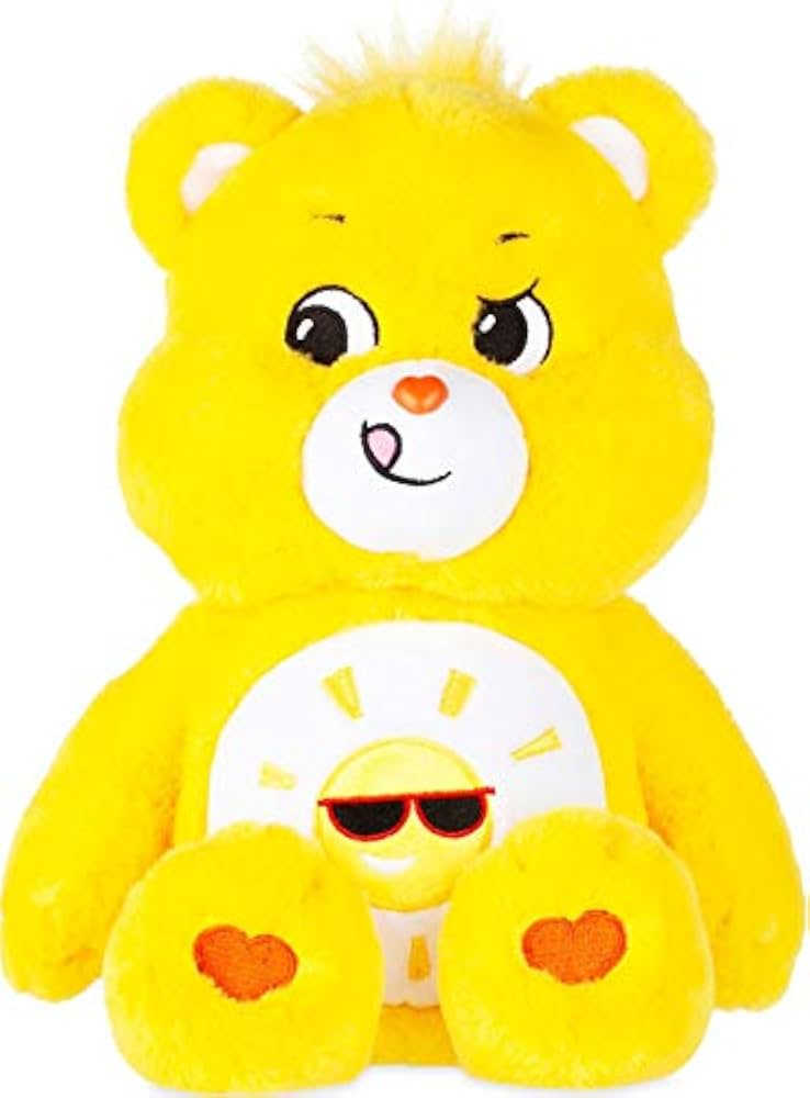 Care Bears Funshine Bear 14 Plush with Collectible Coin Basic Fun - ToyWiz