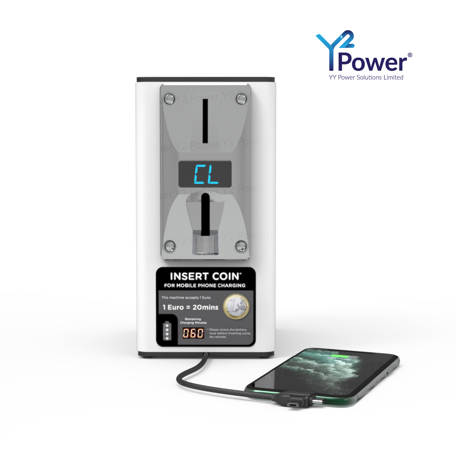 YOO Coin Operated Cell Phone Charger with 30,mAh Battery - Y2 Power Solutions