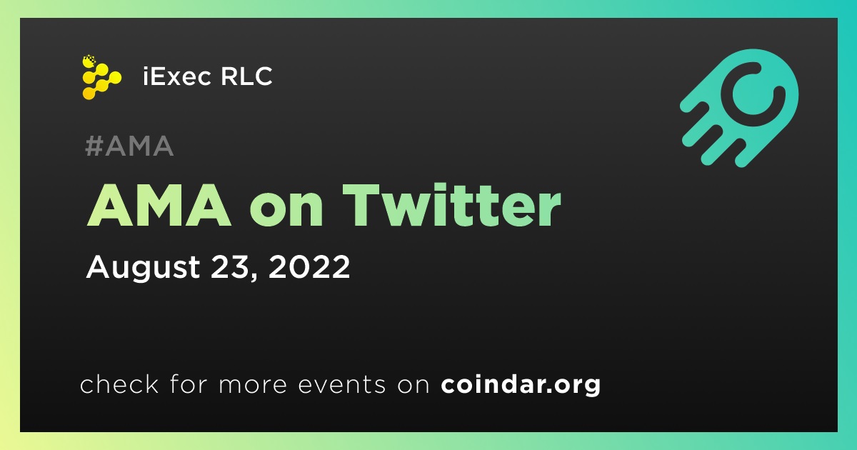 iExecRLC |big upcoming event |crypto upcoming event calendar