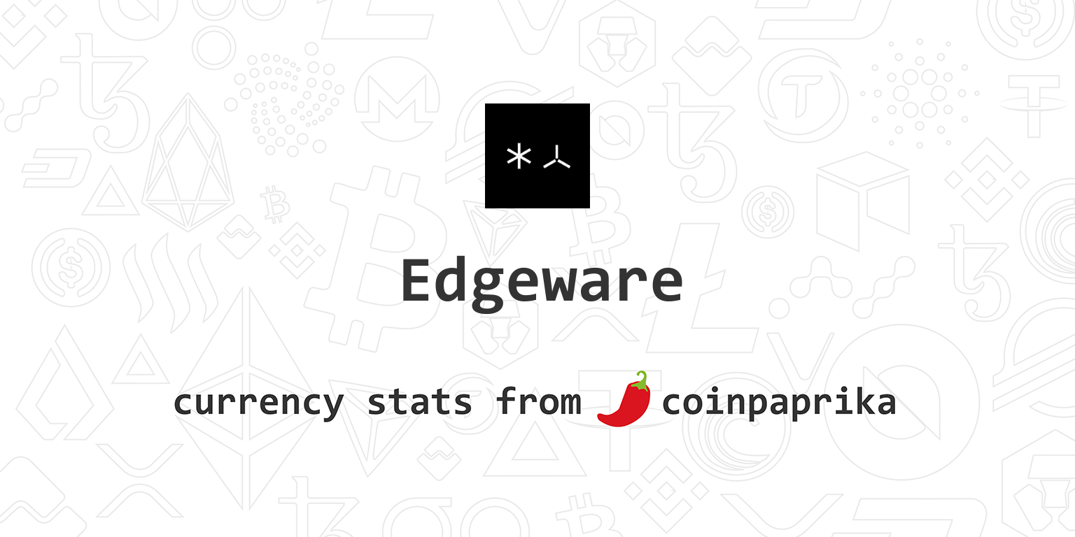 Edgeware price now, Live EDG price, marketcap, chart, and info | CoinCarp