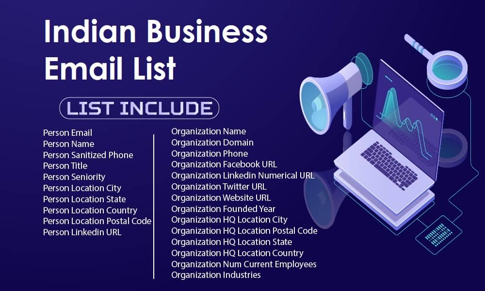 B2B Email List India - Company Contact Database Provider