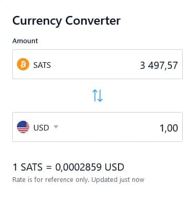 Satoshi price today, SATS to USD live price, marketcap and chart | CoinMarketCap