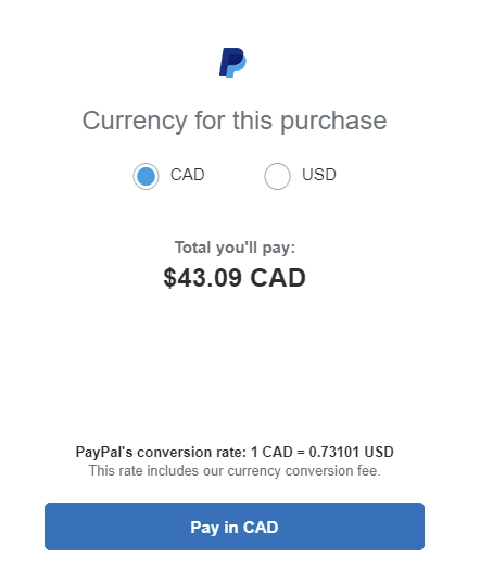 PayPal Currency Exchange — CS-Cart x documentation