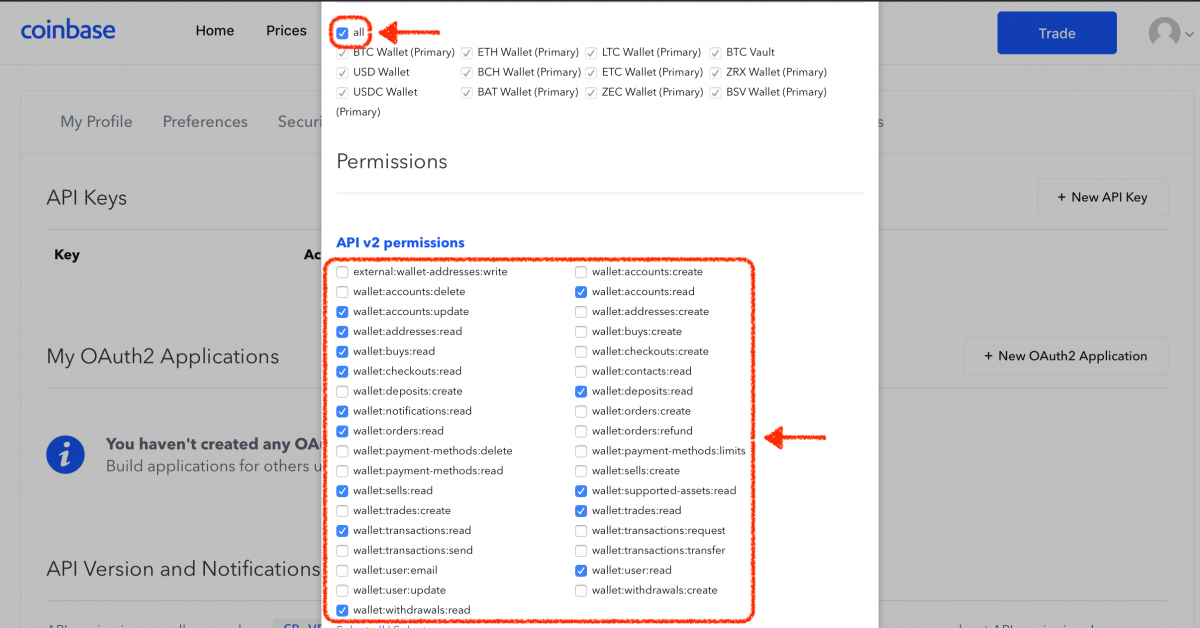 API Keys : Coinbase Pro - Automated Trading at Alertatron