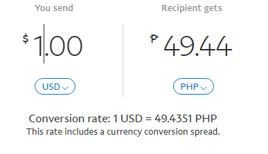 Avoid PayPal money transfer currency conversion fees