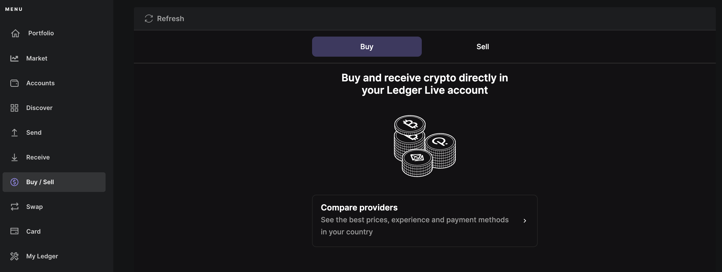 Swap Bitcoin with Ledger