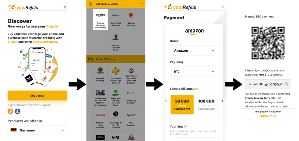 Buy Bitcoin with Amazon Gift Cards | Sell Amazon Gift Card to Crypto Instantly | CoinCola