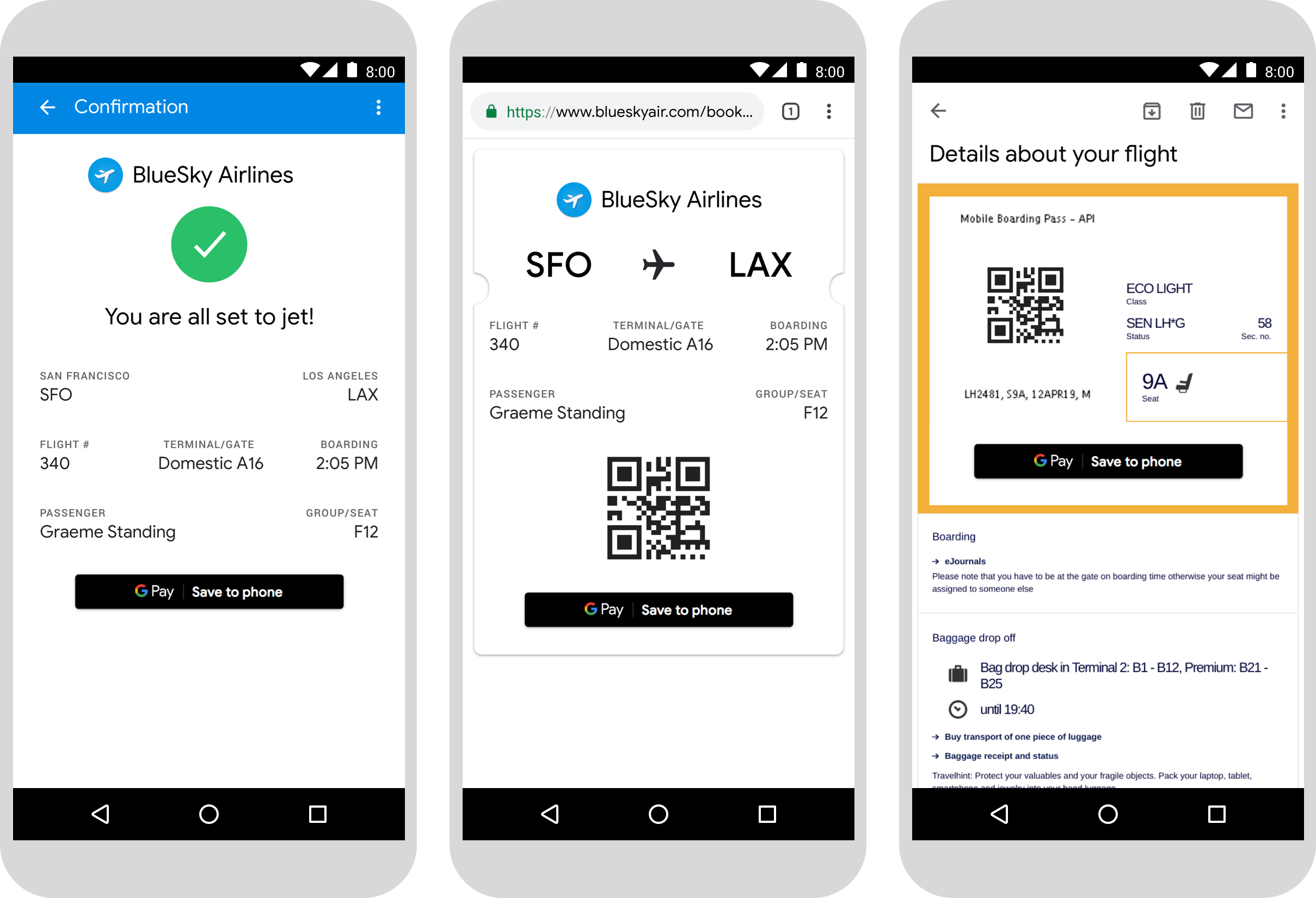 Google Wallet rolls out shareable boarding and event passes