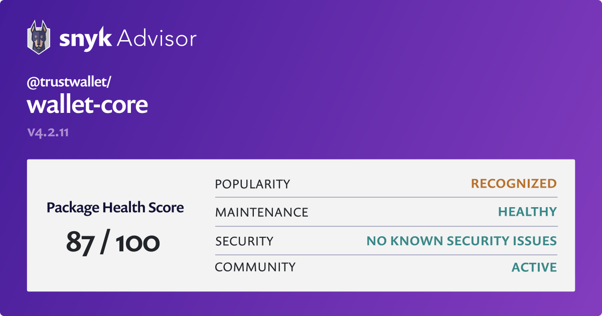 Trust-wallet-core NPM | cryptolive.fun