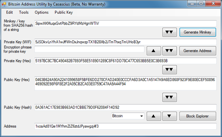 Bitcoin address generator