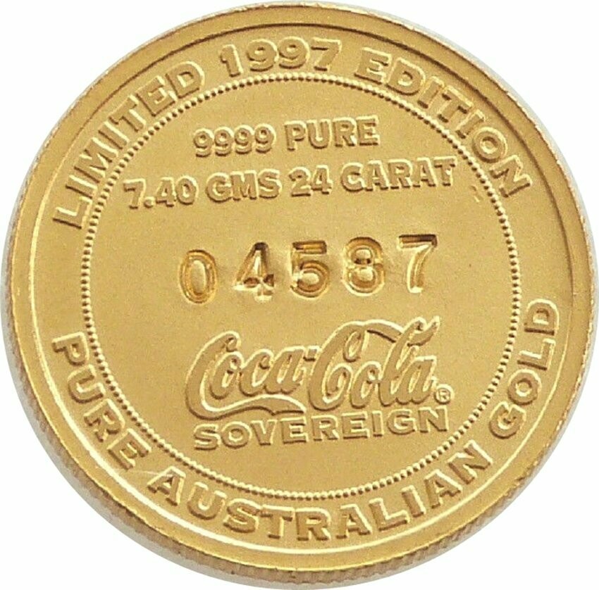 Australia Coca-Cola Coke Gold Sovereign Coin