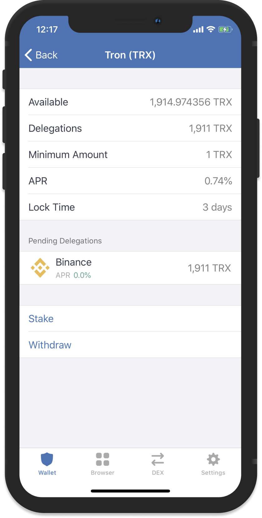 Staking and Earning Rewards With New In-Extension Staking Options | Trust