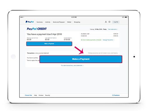 What is the credit limit on my PayPal Credit account? | PayPal GB