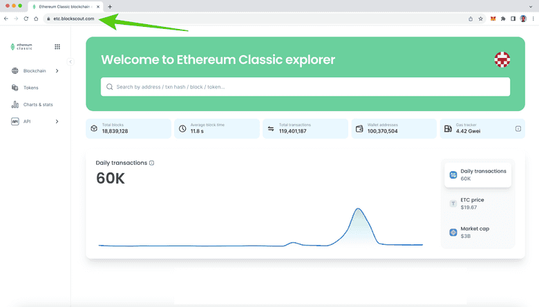 Ethereum Classic (ETC) statistics - Price, Blocks Count, Difficulty, Hashrate, Value