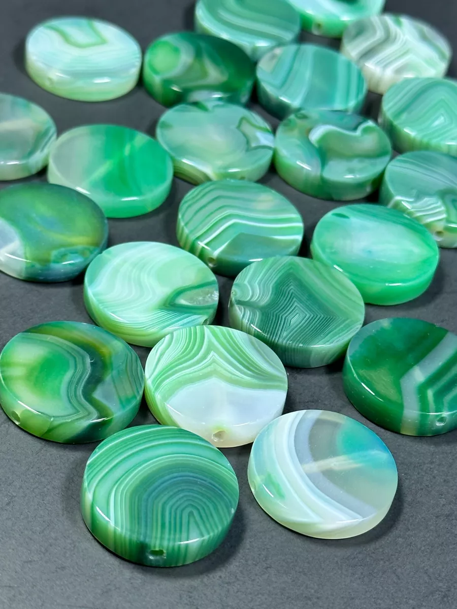 Olive Green Lace Agate Semi-Precious Stone Coin Beads, 12 x 5 mm, 18 B – cryptolive.fun