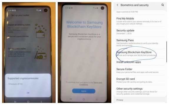 Samsung Unveils Proprietary Crypto Wallet for S10 Devices | Finance Magnates