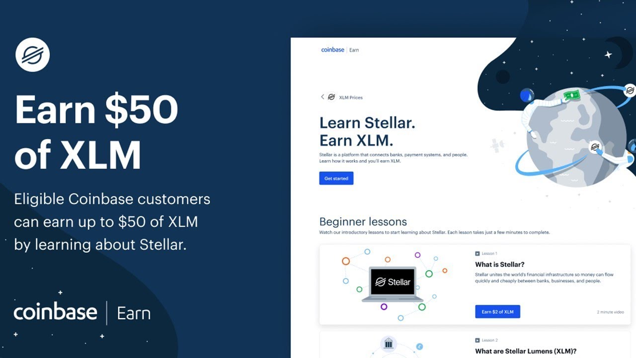Earn 50 Dollar of XLM on Coinbase - Investbox