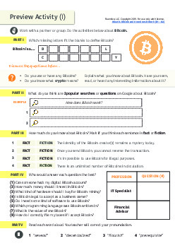 Breaking News English | 2-Page Mini-Lesson | Libra Crypto-currency