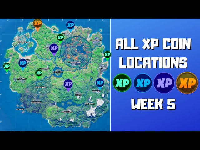 Fortnite Week 5 XP Coins - Season 4 Locations