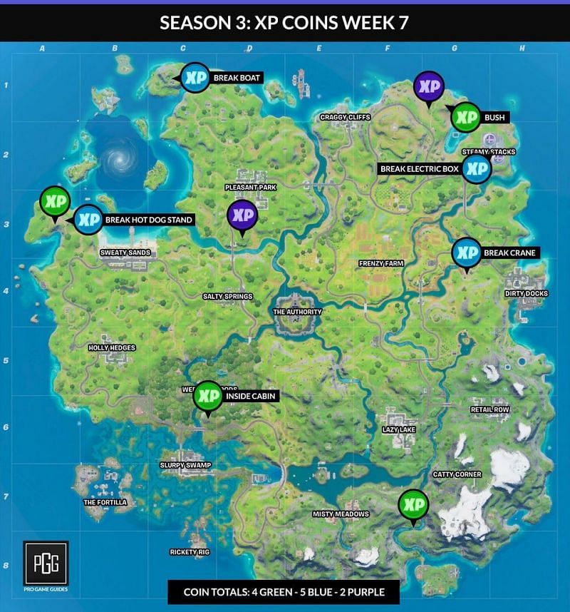 All Fortnite Season 3 Week 6 XP Coin Locations