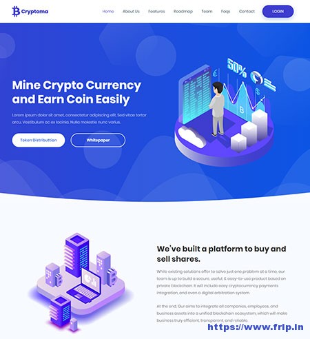 ET Bico – Free Responsive Cryptocurrency Website Template