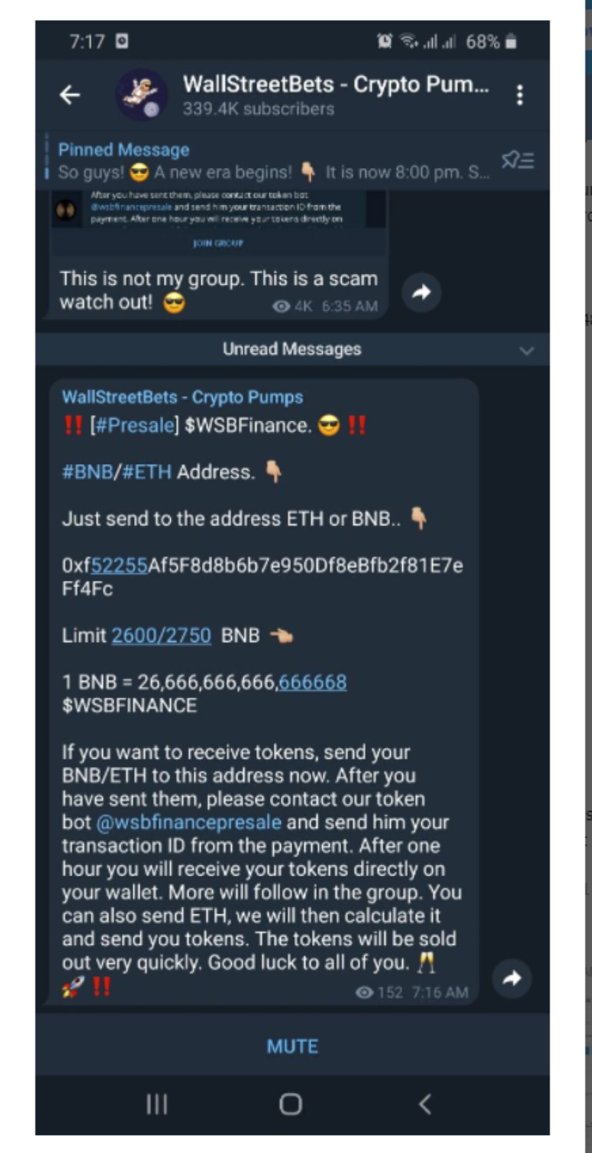 Telegram: Contact @binance_announcements