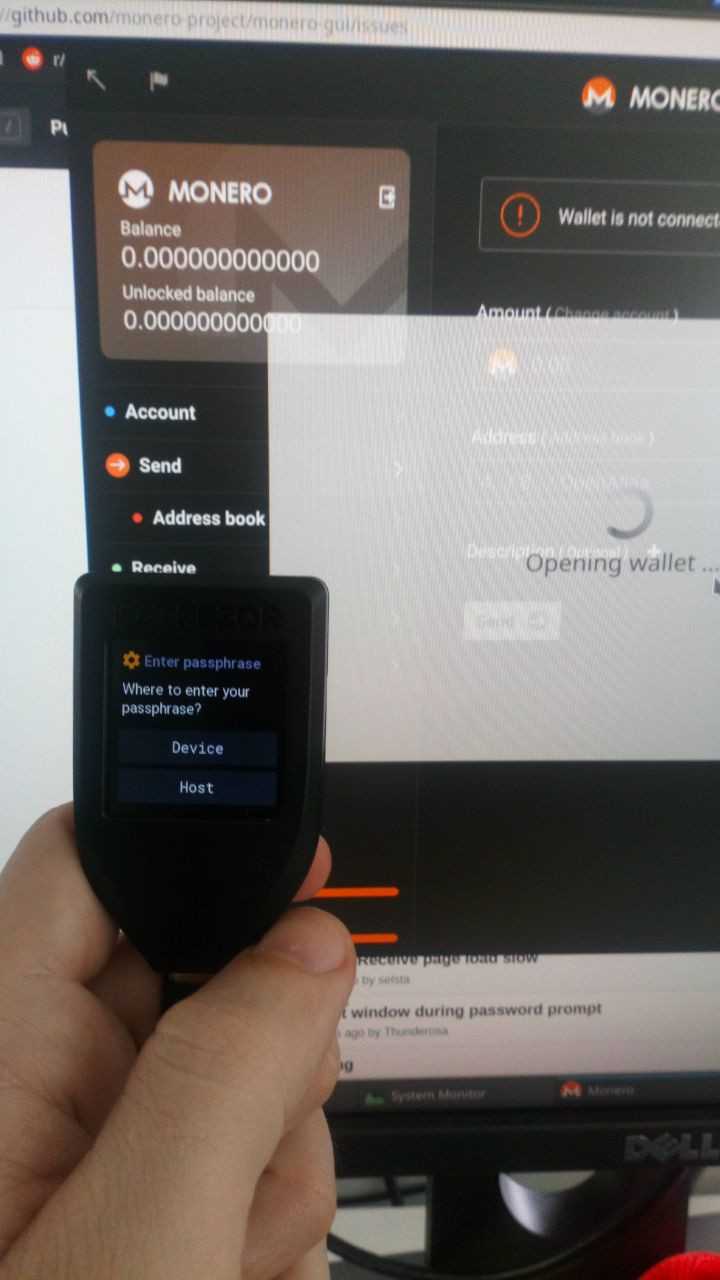 Using a Trezor T under Linux Mint with Monero GUI wallet | cryptolive.fun