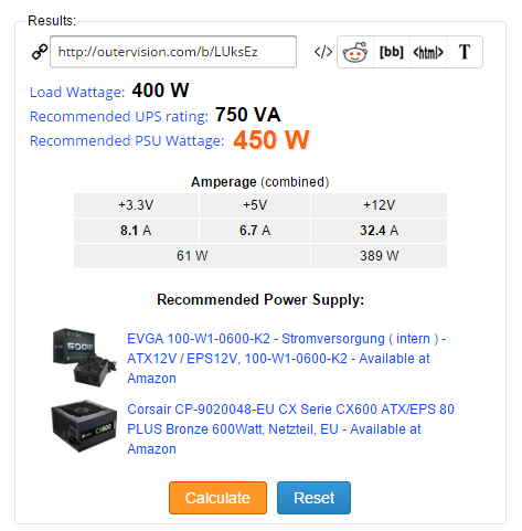 Electricity usage of a Computer - Energy Use Calculator