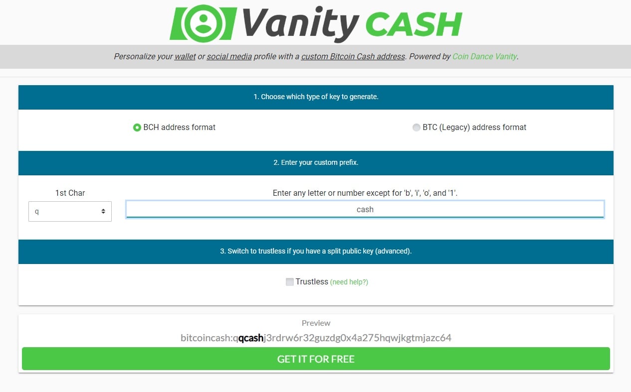 BCH Address Translator Tool