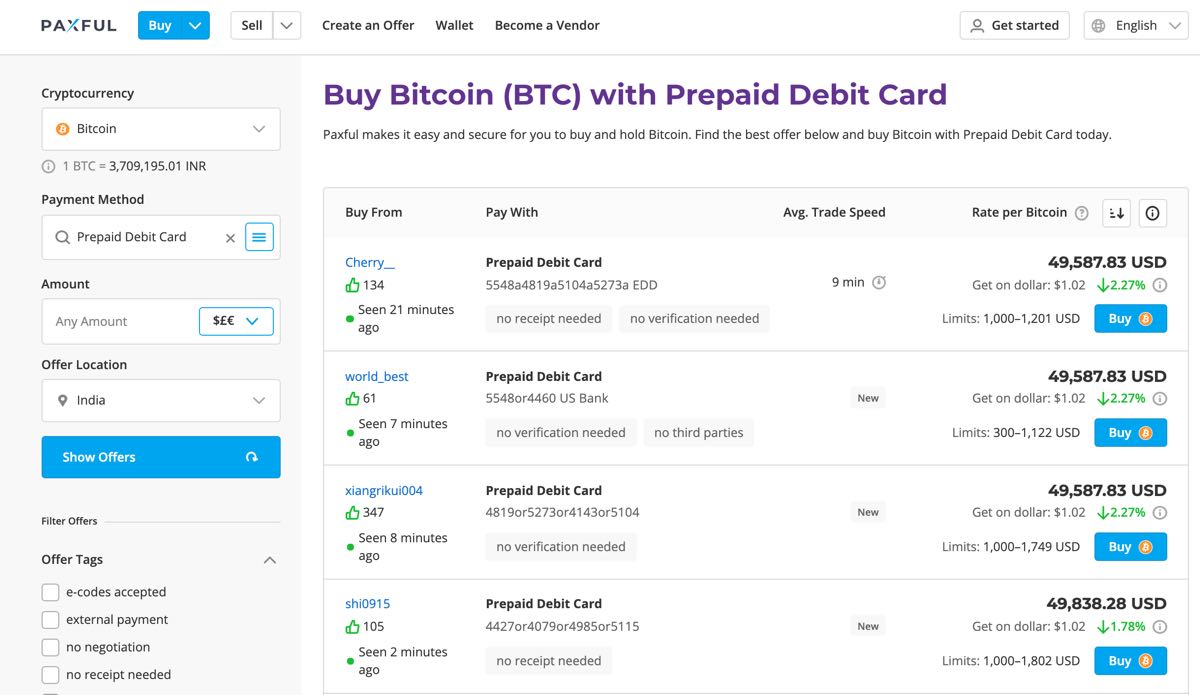 How to buy Bitcoin (BTC) with a prepaid card from the USA