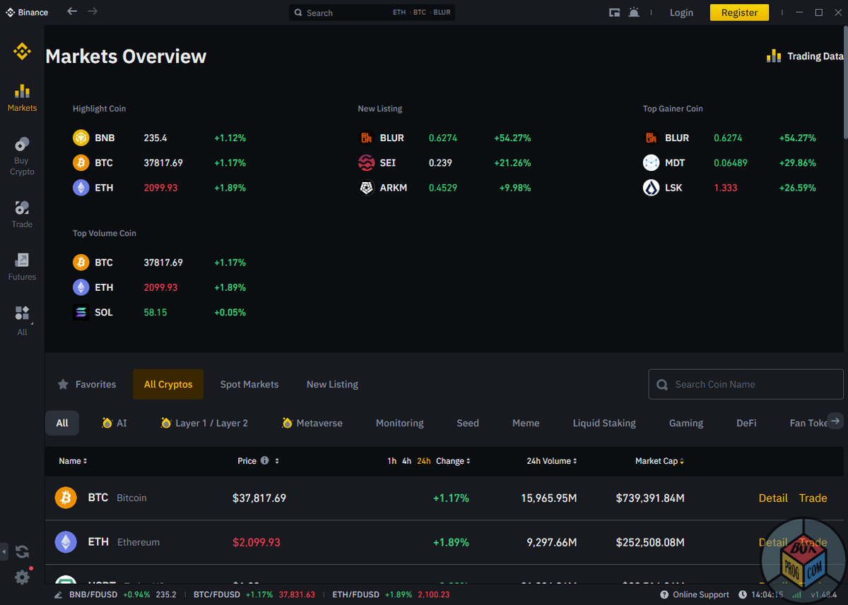 ModuleNotFoundError: No module named 'binance'