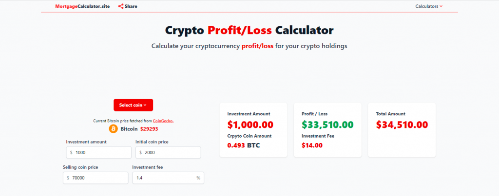 Crypto Average Price Calculator